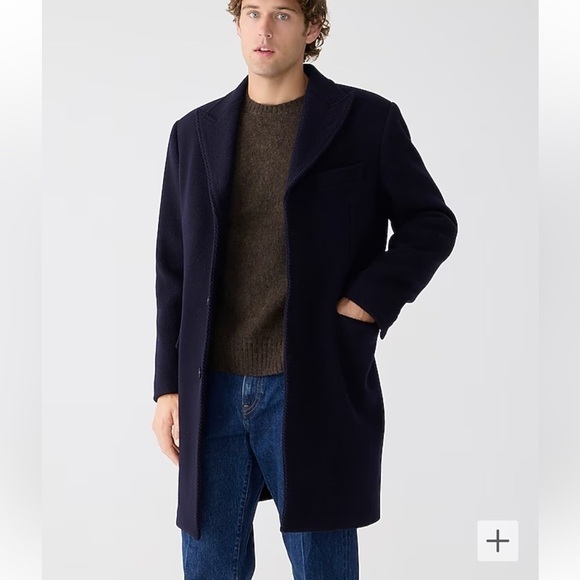 J. Crew Ludlow topcoat in heavyweight wool Coat BS472 Men's 38/S navy blue - Picture 1 of 6